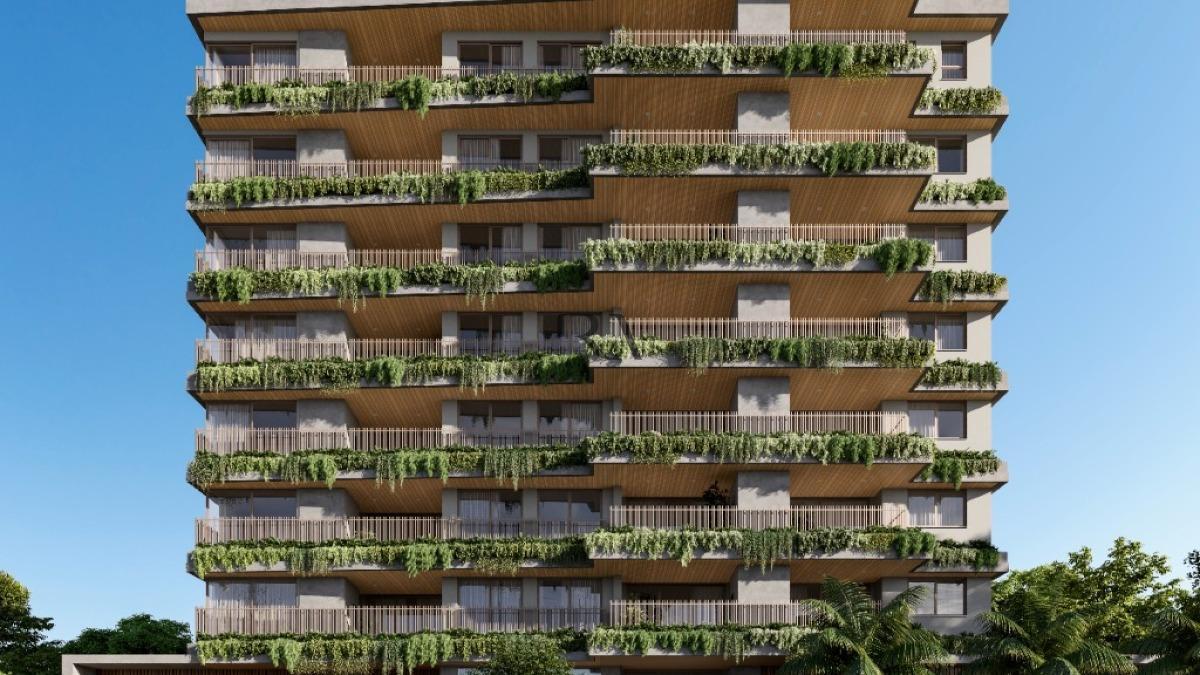 Fachada do empreendimento Atlân, da GT Building, no Água Verde, em Curitiba
