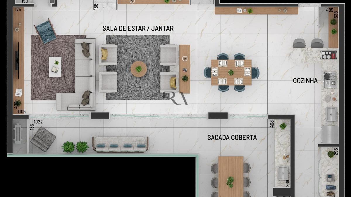 Cobertura no Ecoville com 03 Suítes - Edifício Farfalle