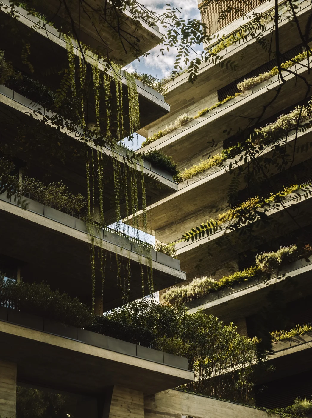 Fachada verde de edifício de alto padrão